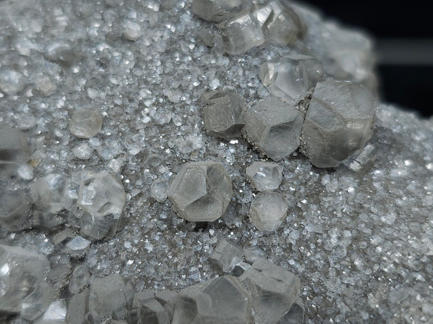 #33186 Double phantom Nailhead Spar Calcite cluster with Chalcopyrite ore and multiple small fossils in the matrix