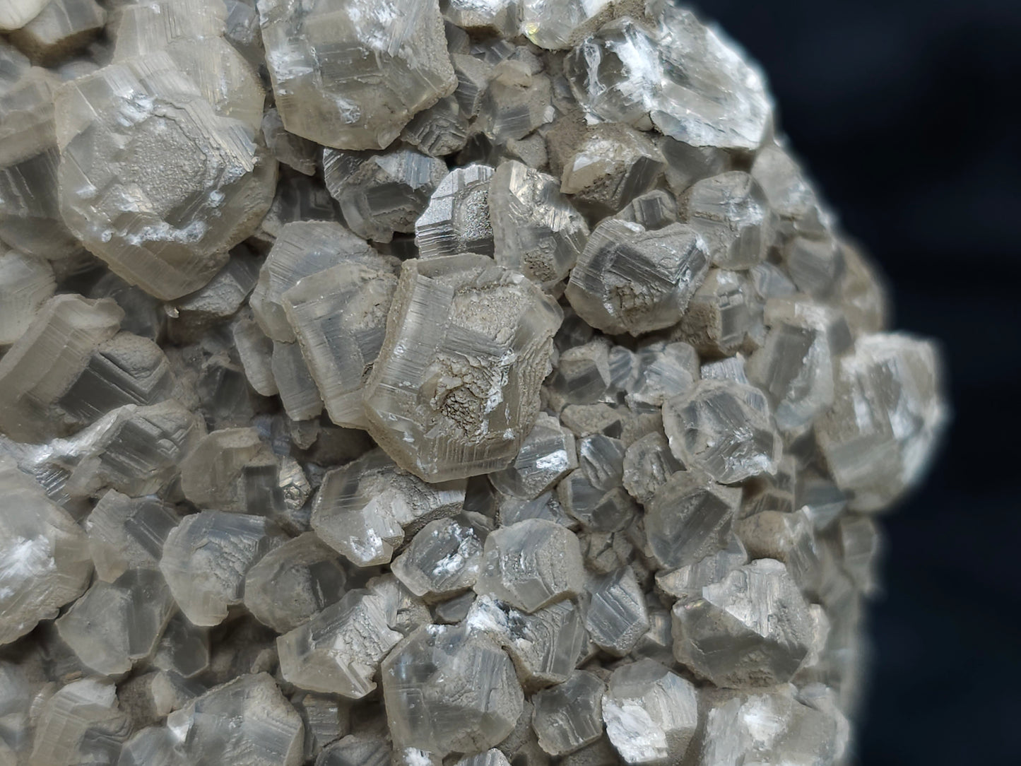 #33217 Double phantom Nailhead Spar Calcite cluster with Chalcopyrite ore and multiple small fossils in the matrix