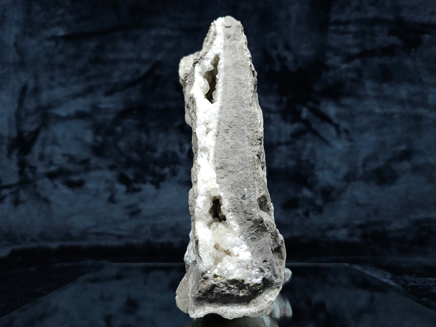 #33220 Super clear Nailhead Spar Calcite cluster and Chalcopyrite ore and multiple small fossils in the matrix