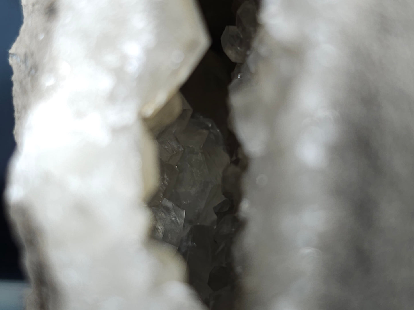 #33220 Super clear Nailhead Spar Calcite cluster and Chalcopyrite ore and multiple small fossils in the matrix