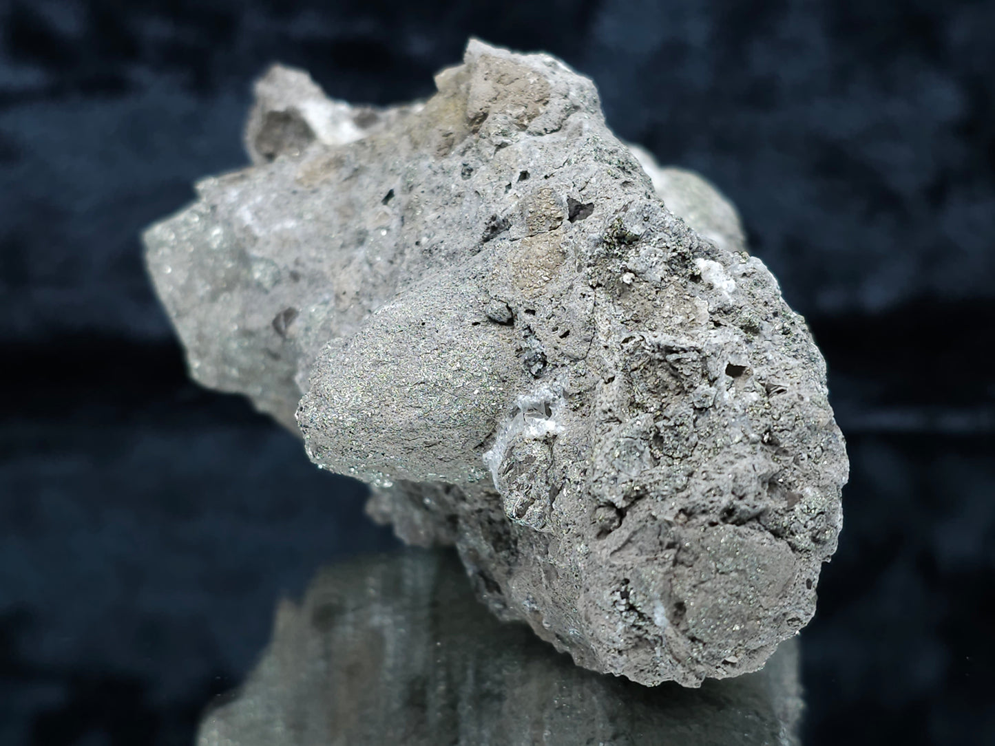 #35881 Chalcopyrite ore and Calcite with multiple fossil in the matrix