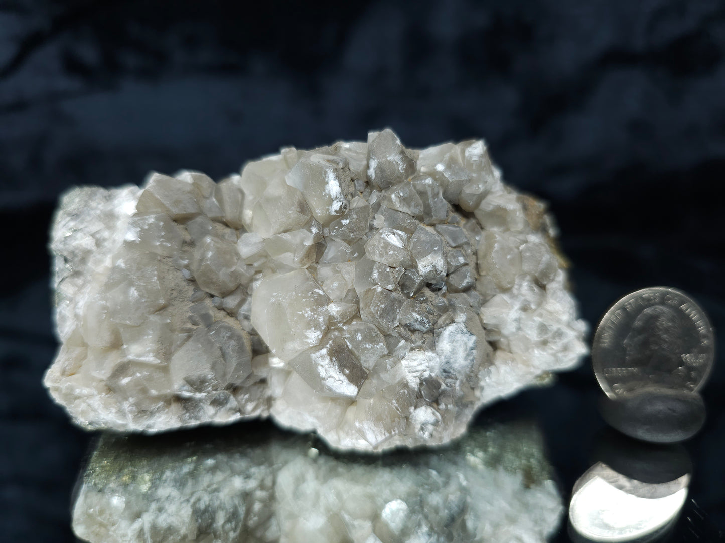 #35886 Chalcopyrite ore and Calcite cluster formation