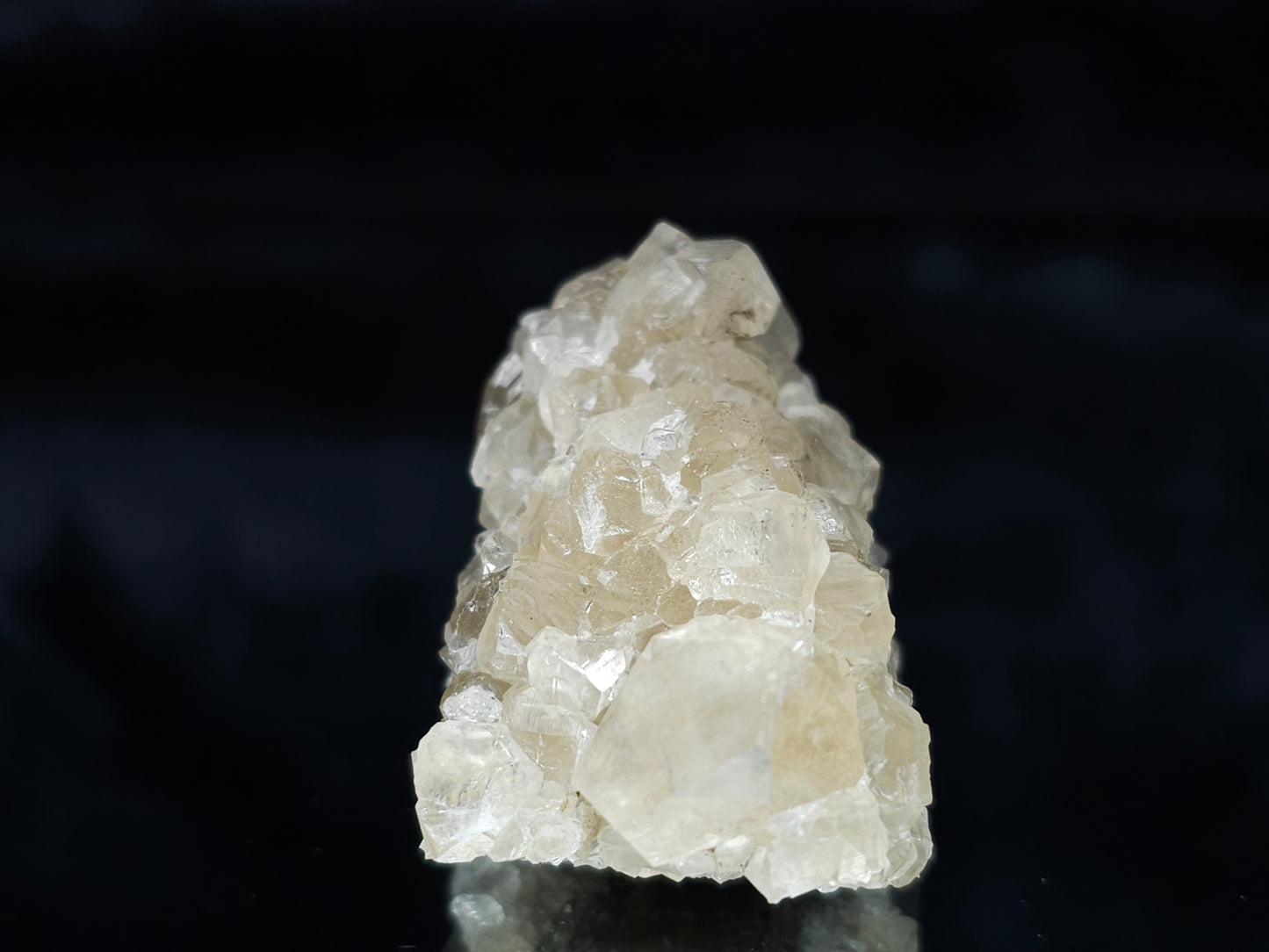 #34001 Super clear Nailhead Spar Calcite cluster and Chalcopyrite ore and multiple small fossils in the matrix