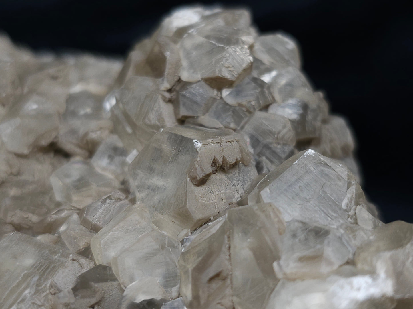 #34017 Double phantom Nailhead Spar Calcite cluster with Chalcopyrite ore and multiple small fossils in the matrix