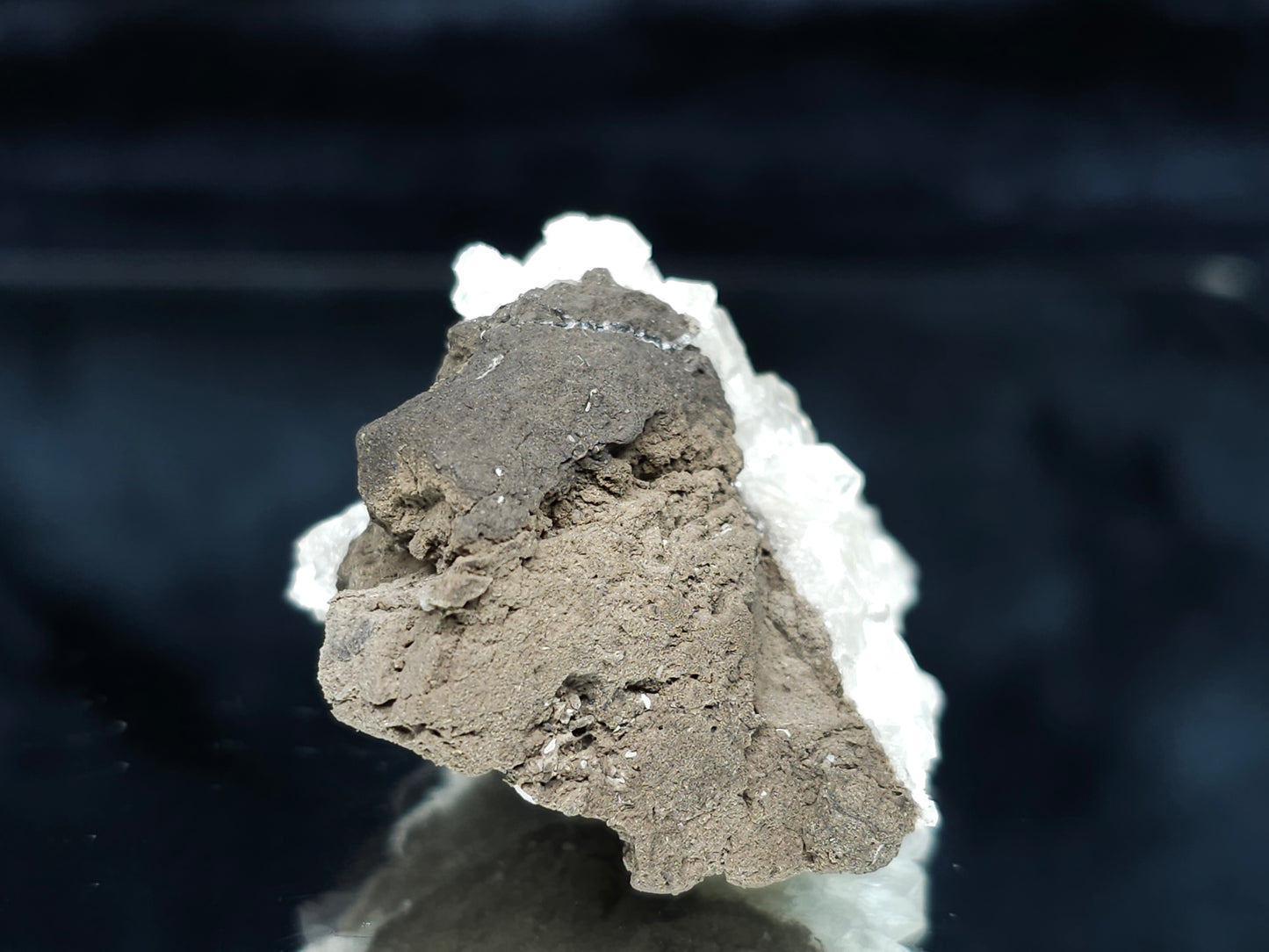 #34018-B Super clear Nailhead Spar Calcite cluster and Chalcopyrite ore and multiple small fossils in the matrix