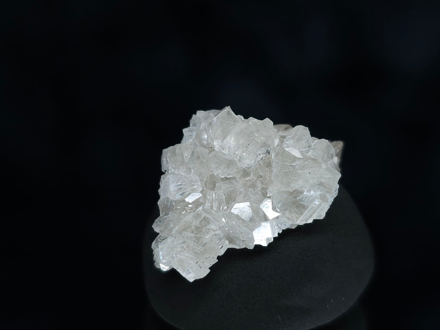 #33526 Super clear Nailhead Spar Calcite tiny cluster and multiple small fossils in the matrix