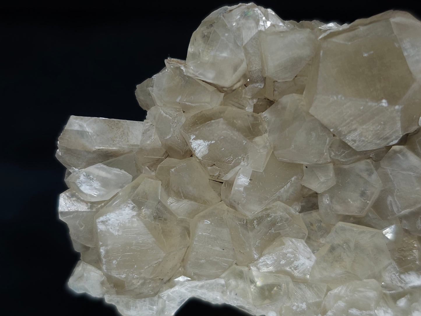 #33682 Nailhead Spar Calcite cluster and Chalcopyrite ore and multiple small fossils in the matrix