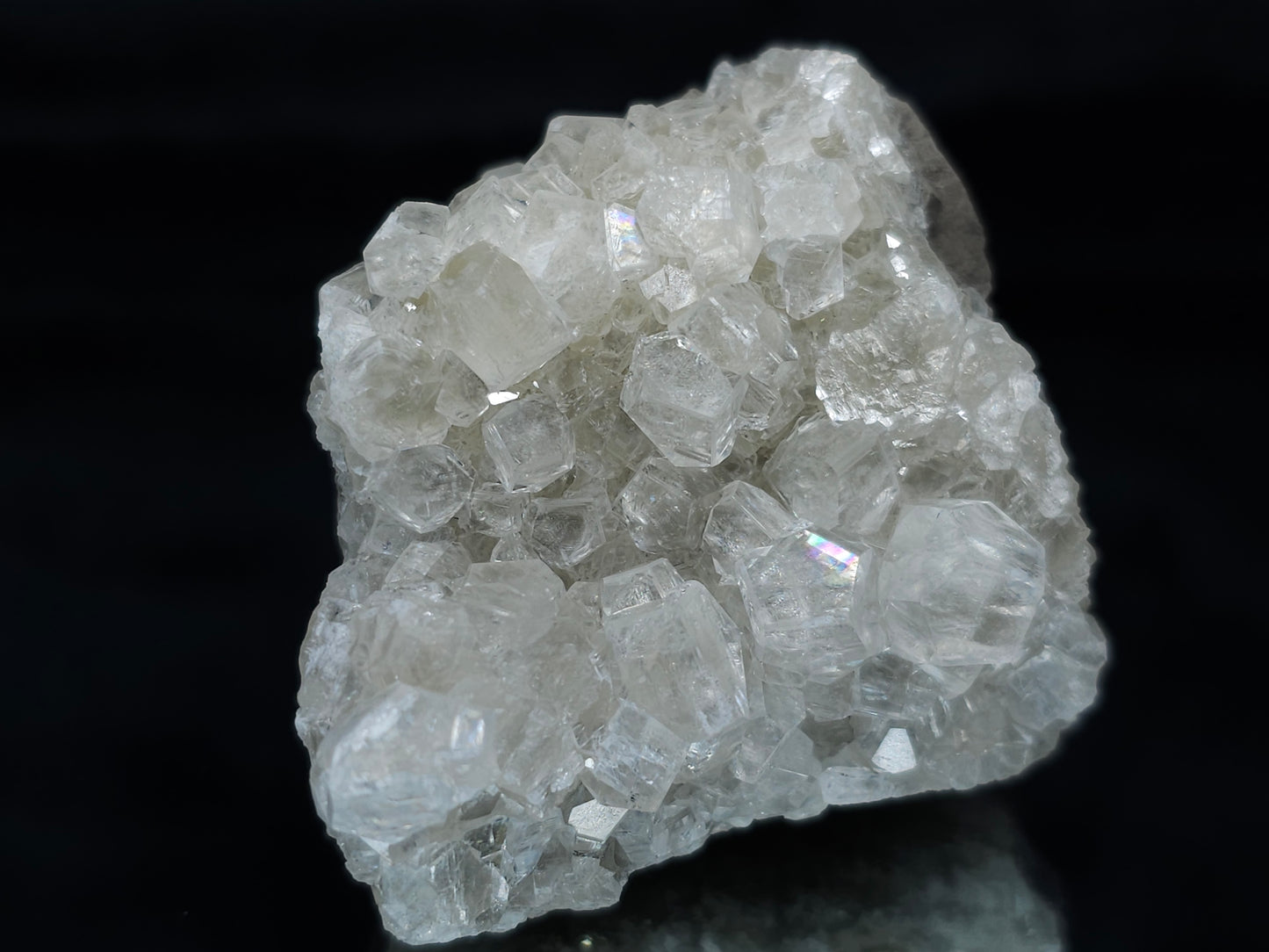 #33690 Super clear Nailhead Spar Calcite cluster and Chalcopyrite ore and multiple small fossils in the matrix