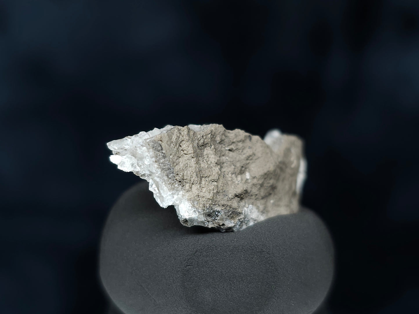 #35922 Super clear Nailhead Spar Calcite cluster, Chalcopyrite ore and multiple small fossils in the matrix