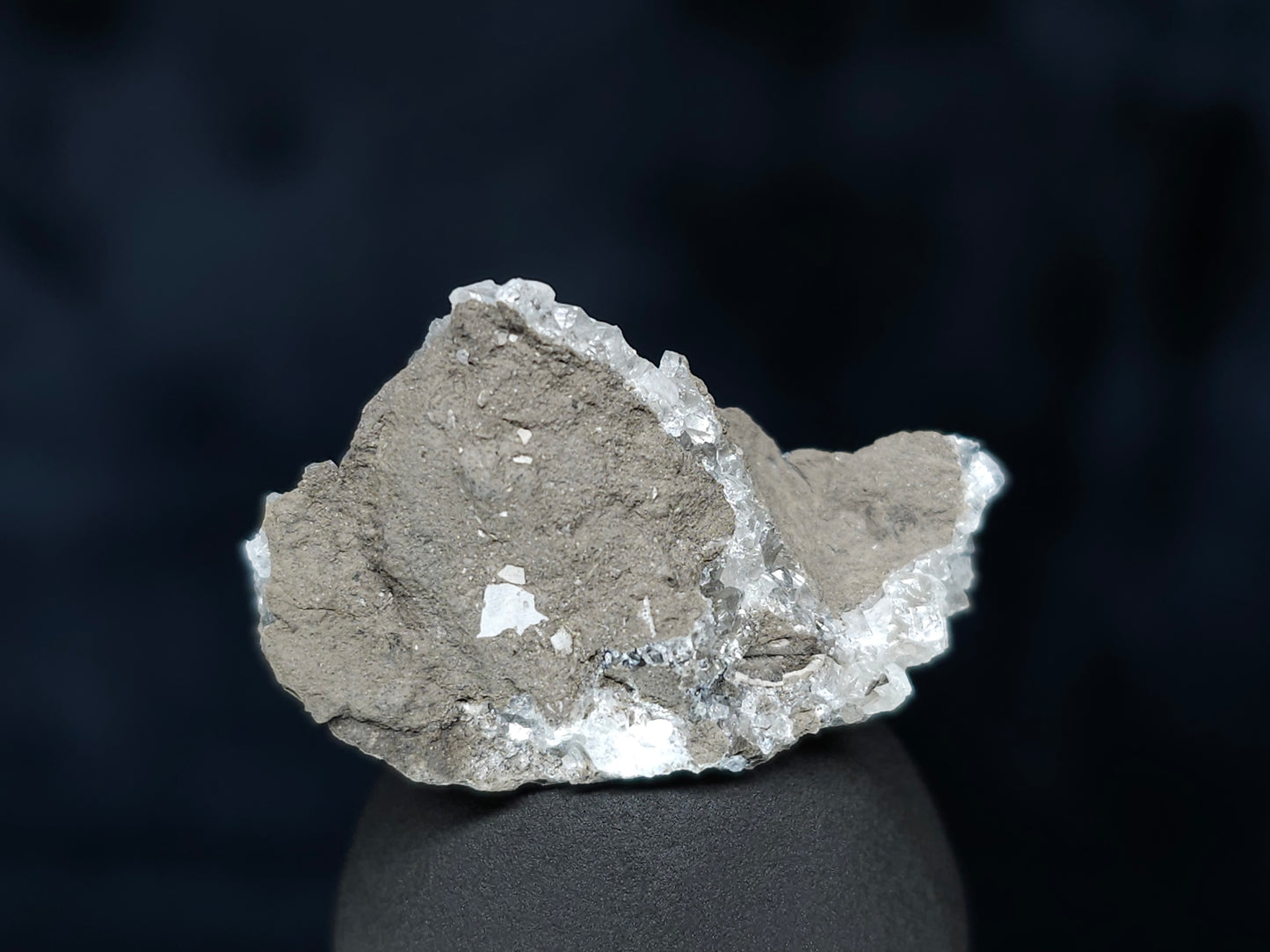 #35922 Super clear Nailhead Spar Calcite cluster, Chalcopyrite ore and multiple small fossils in the matrix