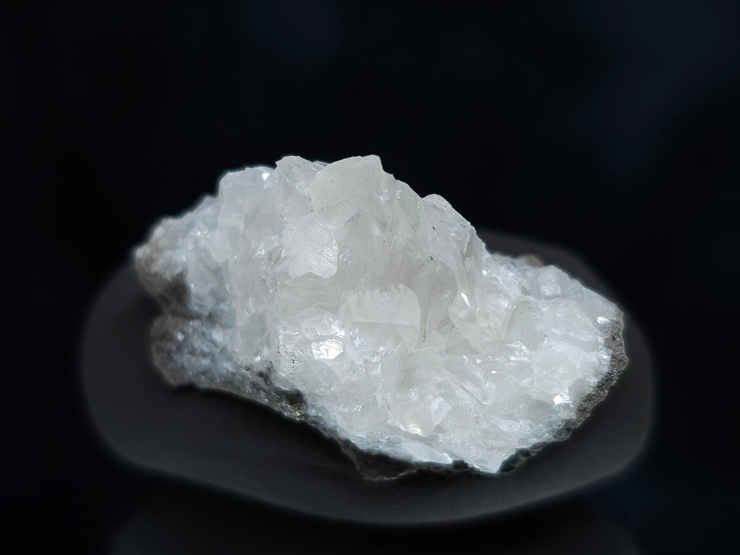 #35926 Super clear Nailhead Spar Calcite cluster, Chalcopyrite ore and multiple small fossils in the matrix