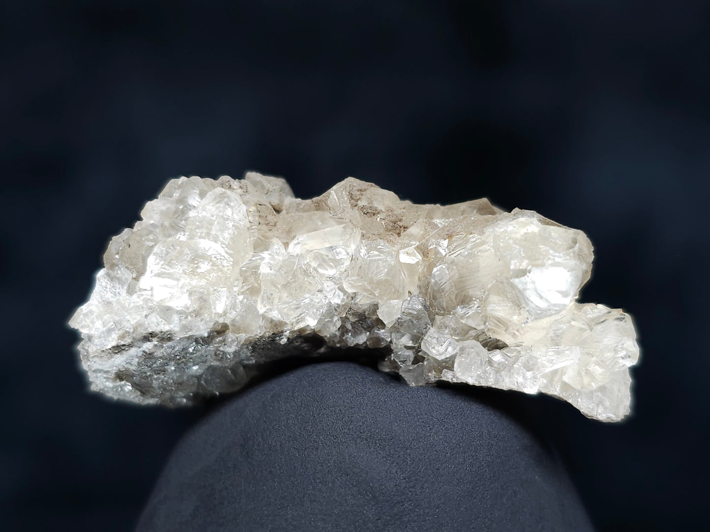 #36613 Super clear Nailhead Spar Calcite and Chalcopyrite ore and multiple small fossils in the matrix