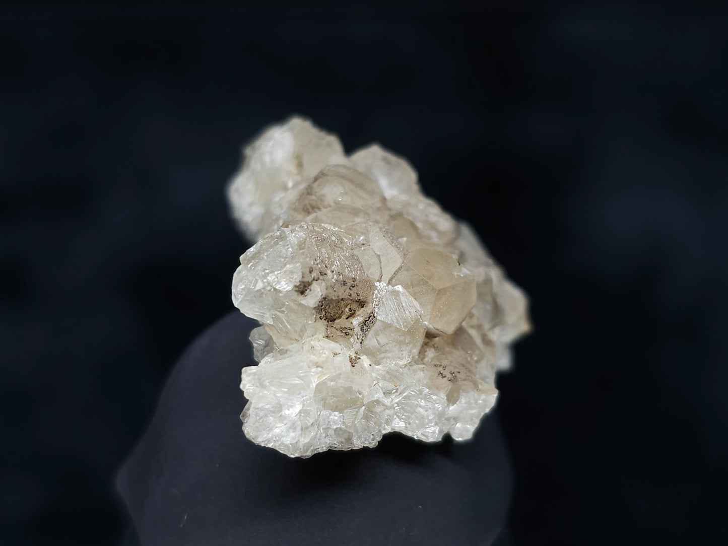 #36613 Super clear Nailhead Spar Calcite and Chalcopyrite ore and multiple small fossils in the matrix