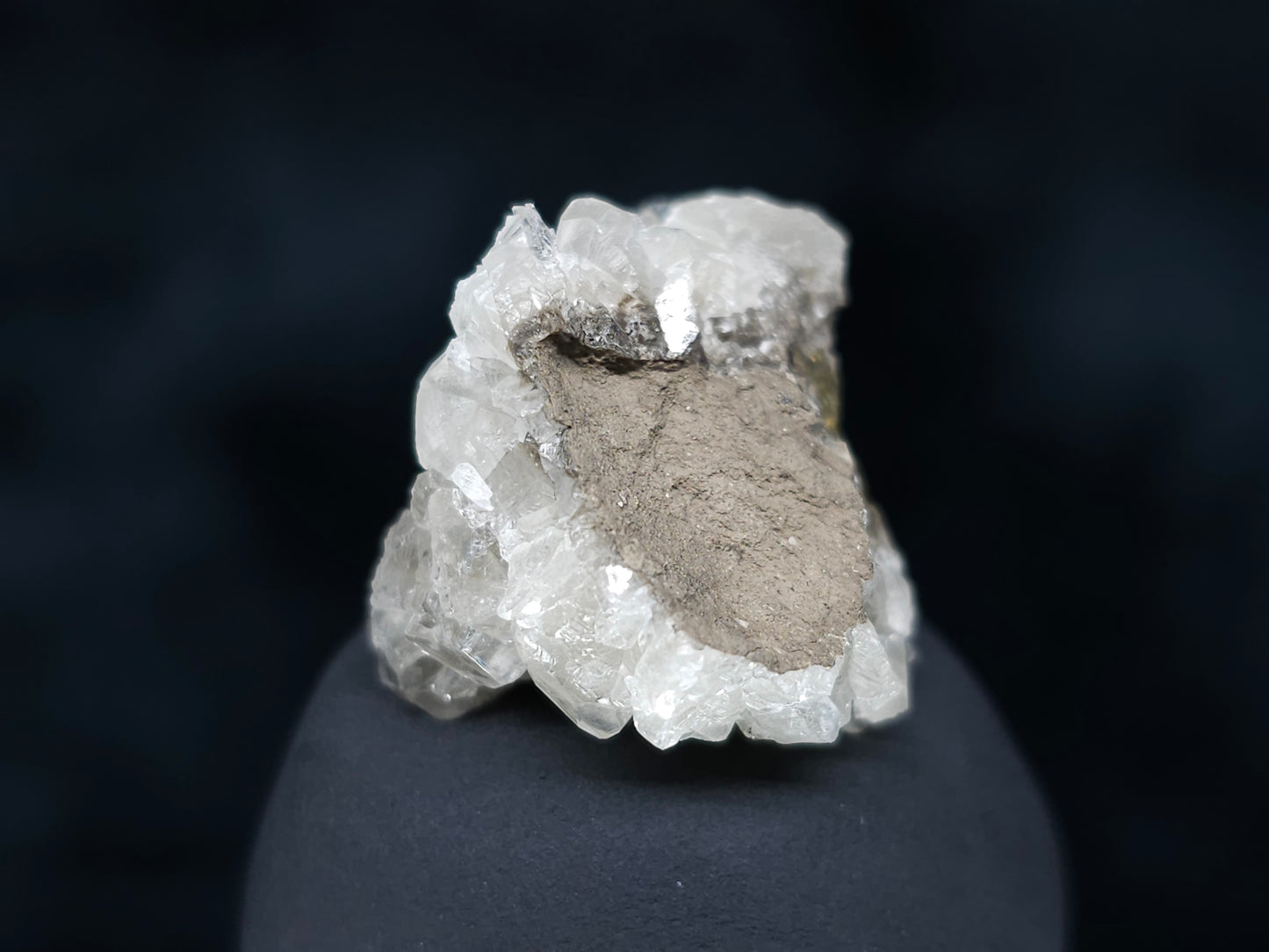 #36648 Super clear Nailhead Spar Calcite and Chalcopyrite ore and multiple small fossils in the matrix