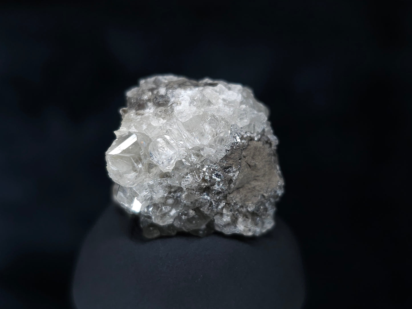 #36654 Super clear Nailhead Spar Calcite and Chalcopyrite ore and multiple small fossils in the matrix