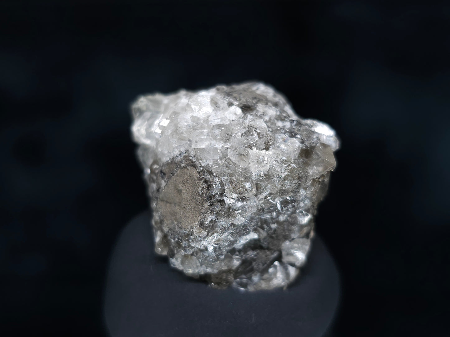 #36654 Super clear Nailhead Spar Calcite and Chalcopyrite ore and multiple small fossils in the matrix
