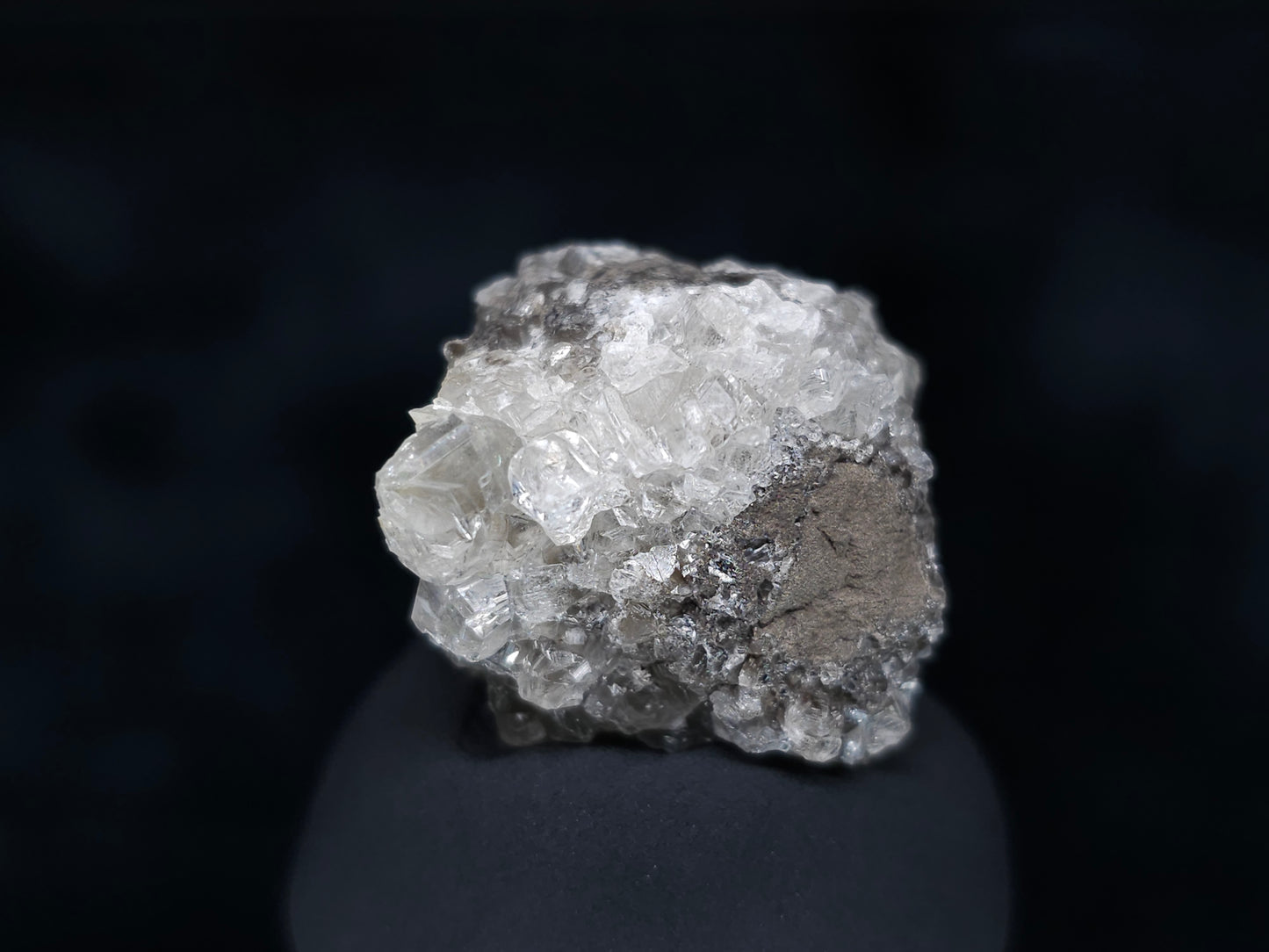 #36654 Super clear Nailhead Spar Calcite and Chalcopyrite ore and multiple small fossils in the matrix