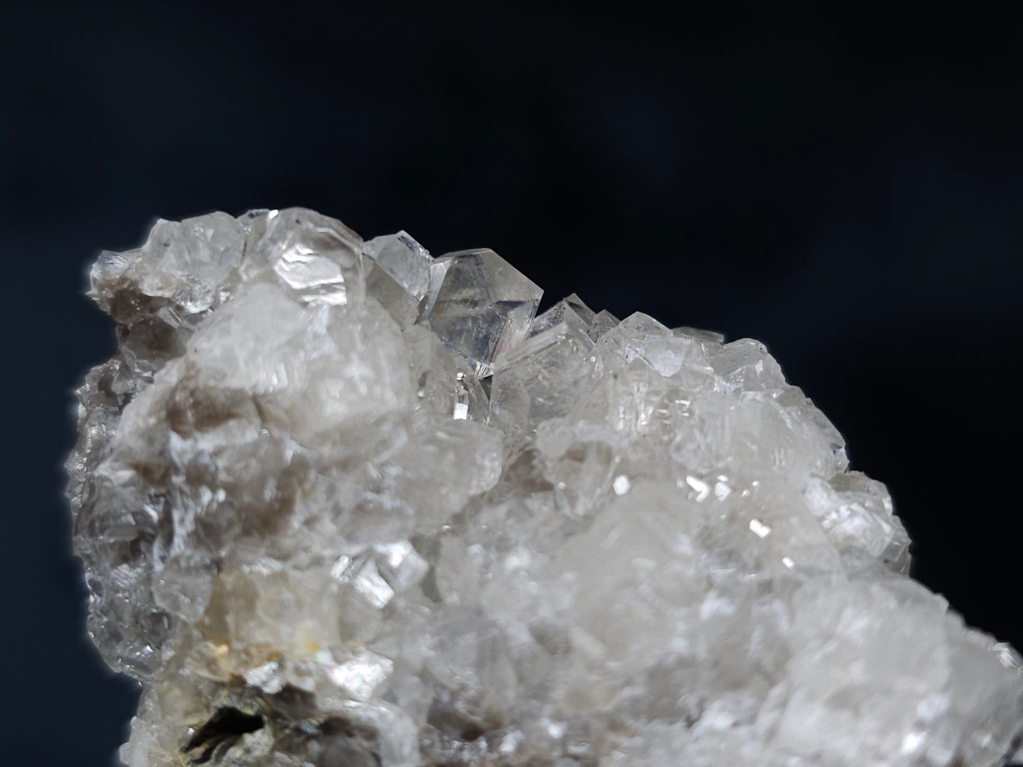 #36660 Super clear Nailhead Spar Calcite and Chalcopyrite ore and multiple small fossils in the matrix