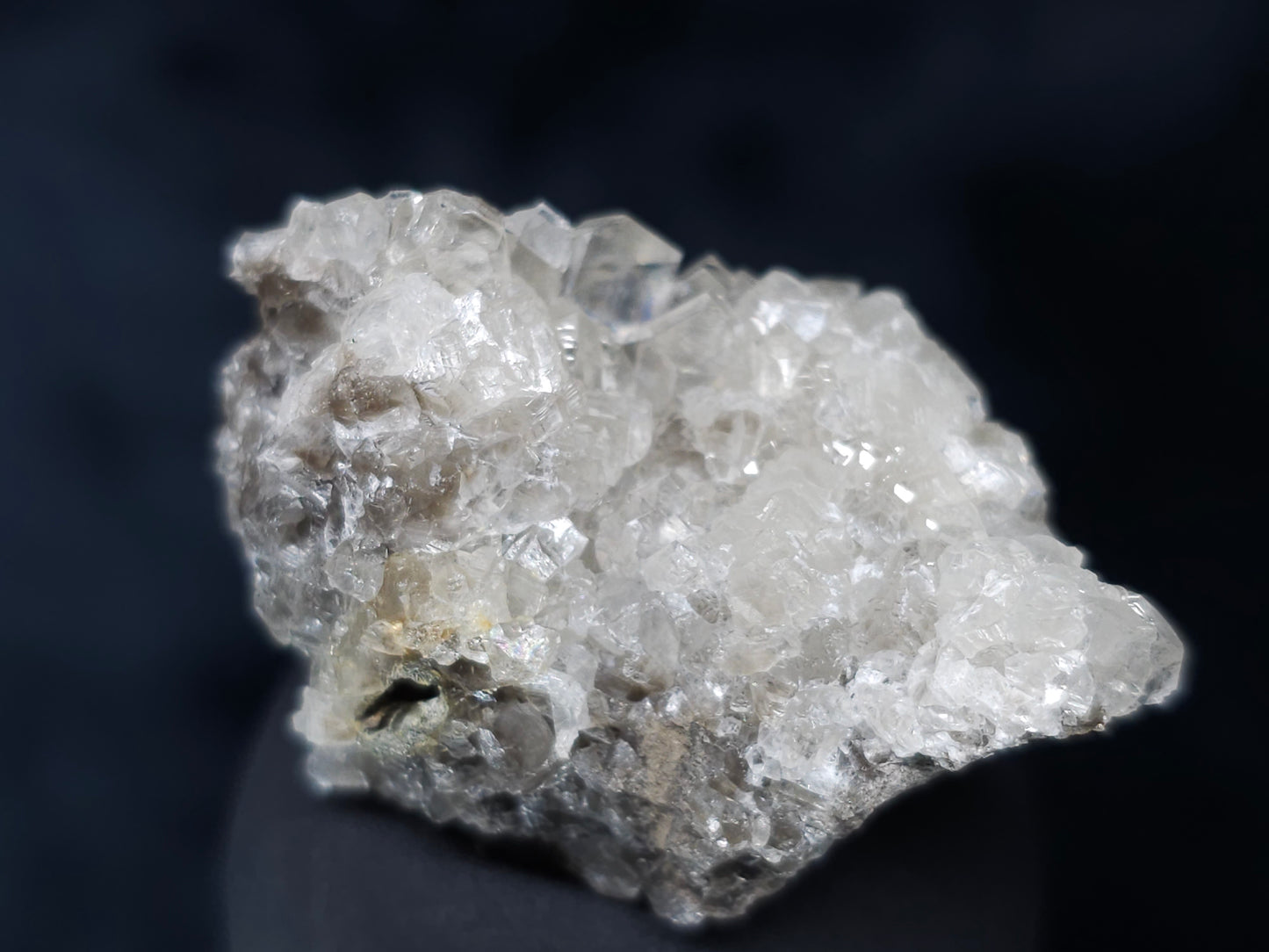 #36660 Super clear Nailhead Spar Calcite and Chalcopyrite ore and multiple small fossils in the matrix