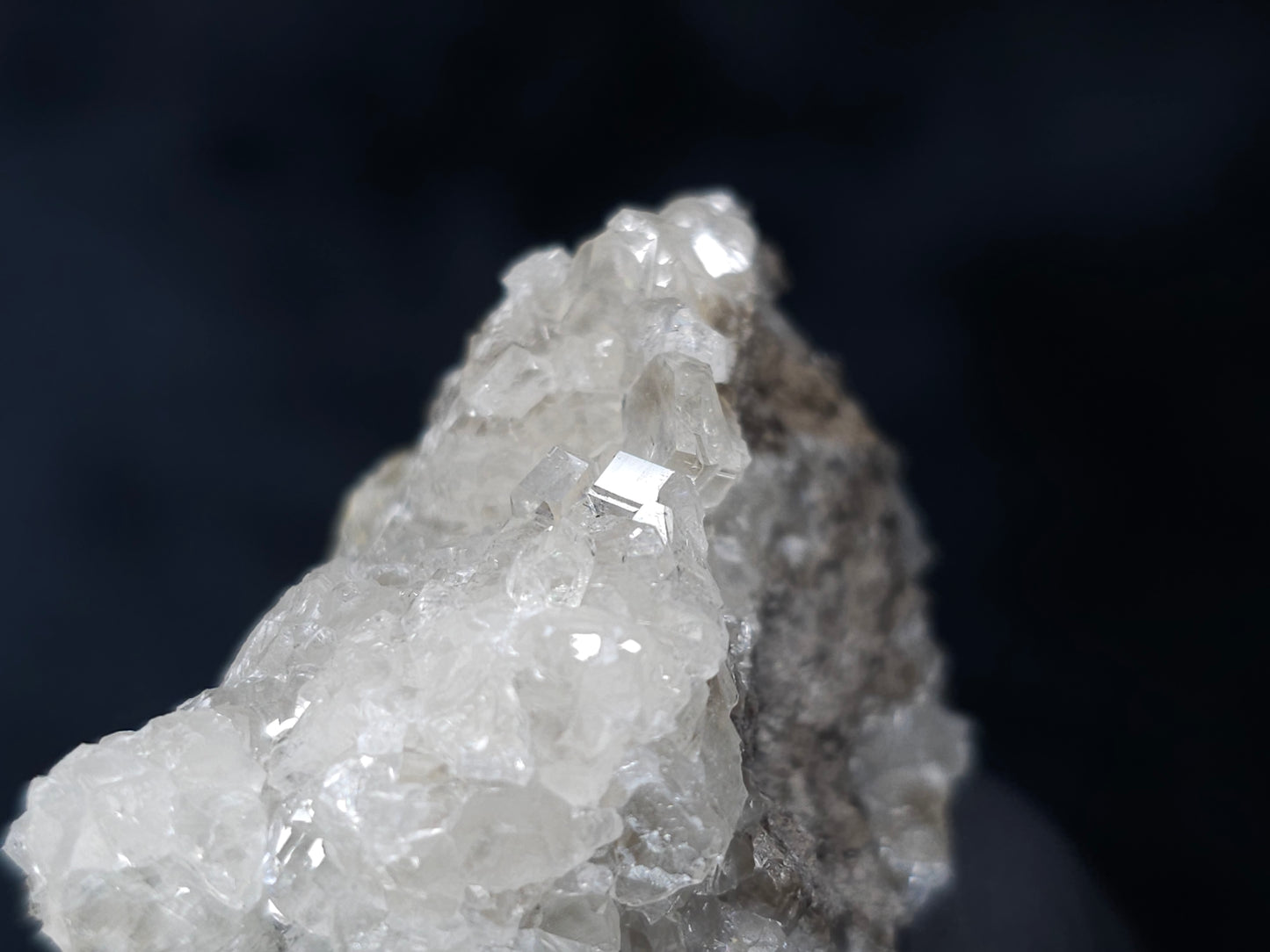 #36660 Super clear Nailhead Spar Calcite and Chalcopyrite ore and multiple small fossils in the matrix