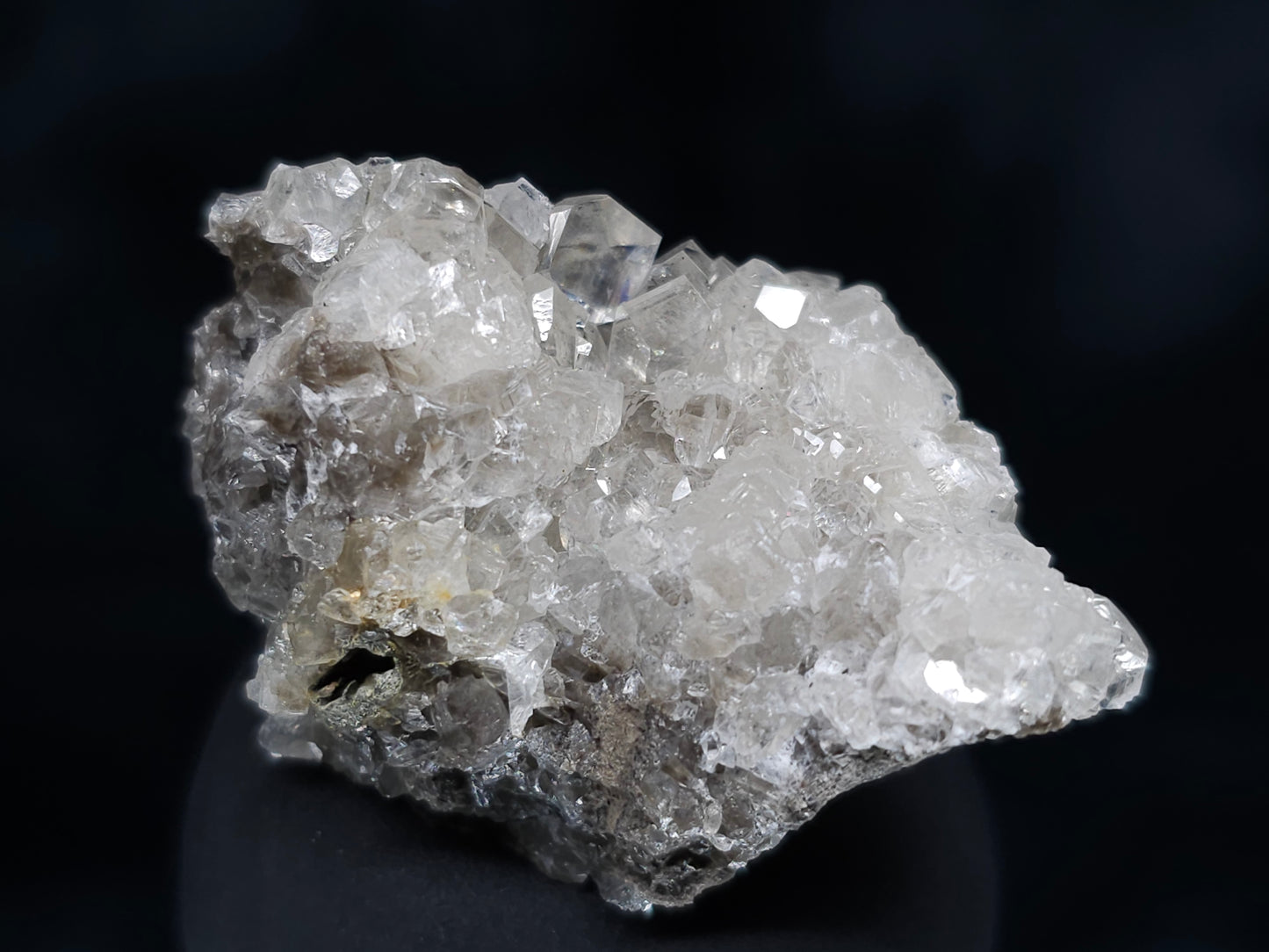 #36660 Super clear Nailhead Spar Calcite and Chalcopyrite ore and multiple small fossils in the matrix