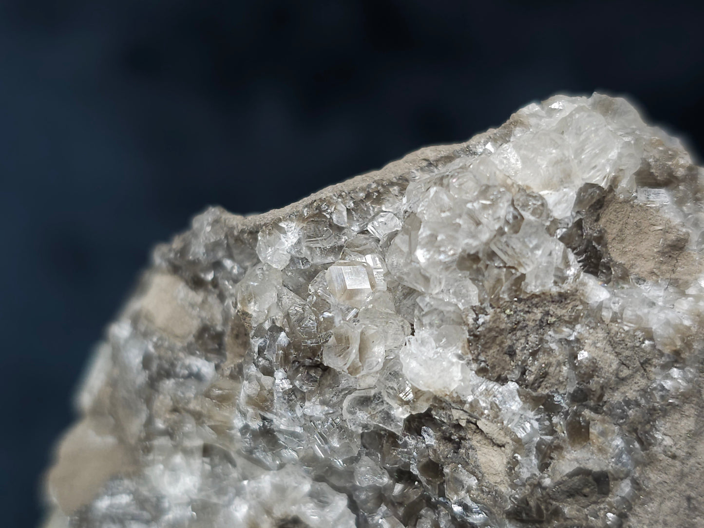 #36669 Super clear Nailhead Spar Calcite and Chalcopyrite ore and multiple small fossils in the matrix