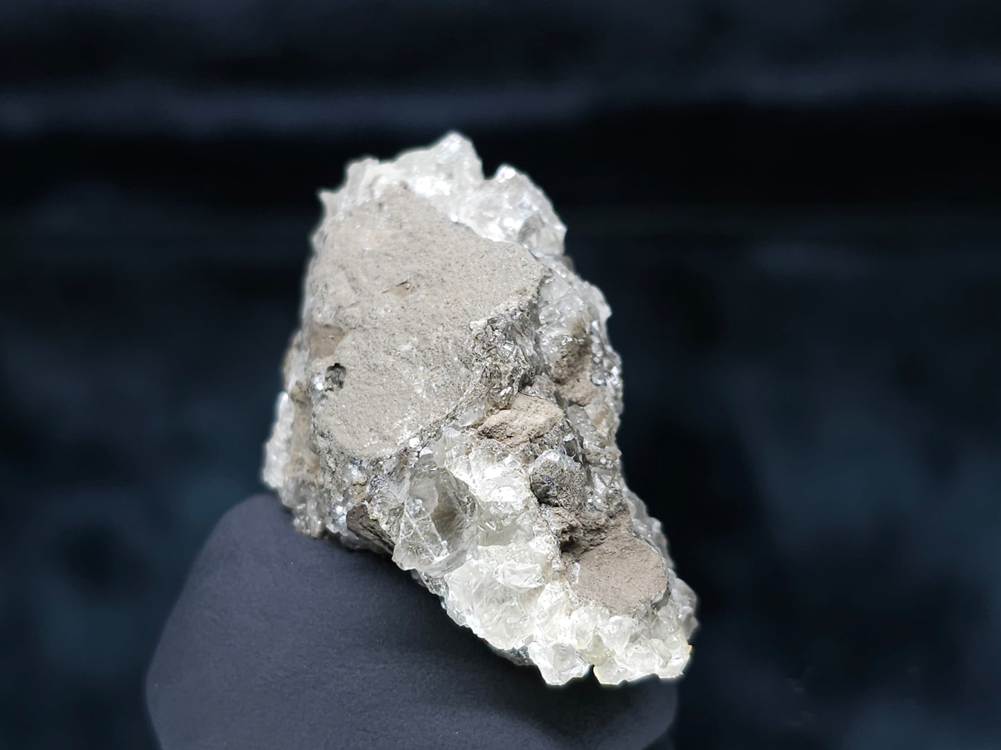 #36669 Super clear Nailhead Spar Calcite and Chalcopyrite ore and multiple small fossils in the matrix
