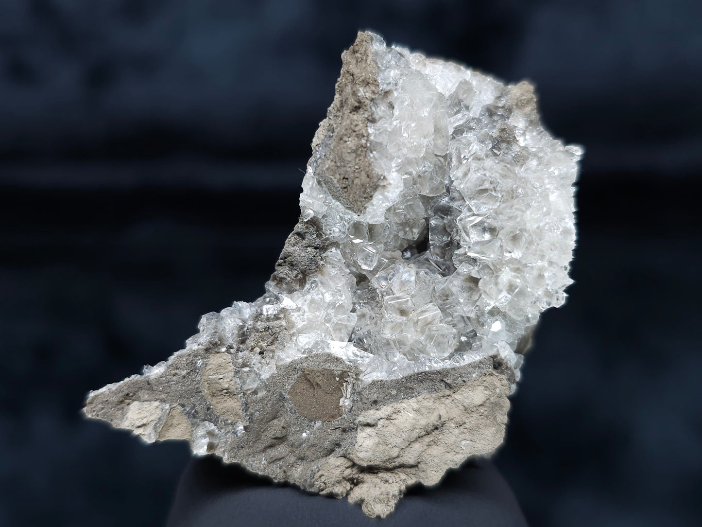#36672 Super clear Nailhead Spar Calcite and Chalcopyrite ore and multiple small fossils in the matrix
