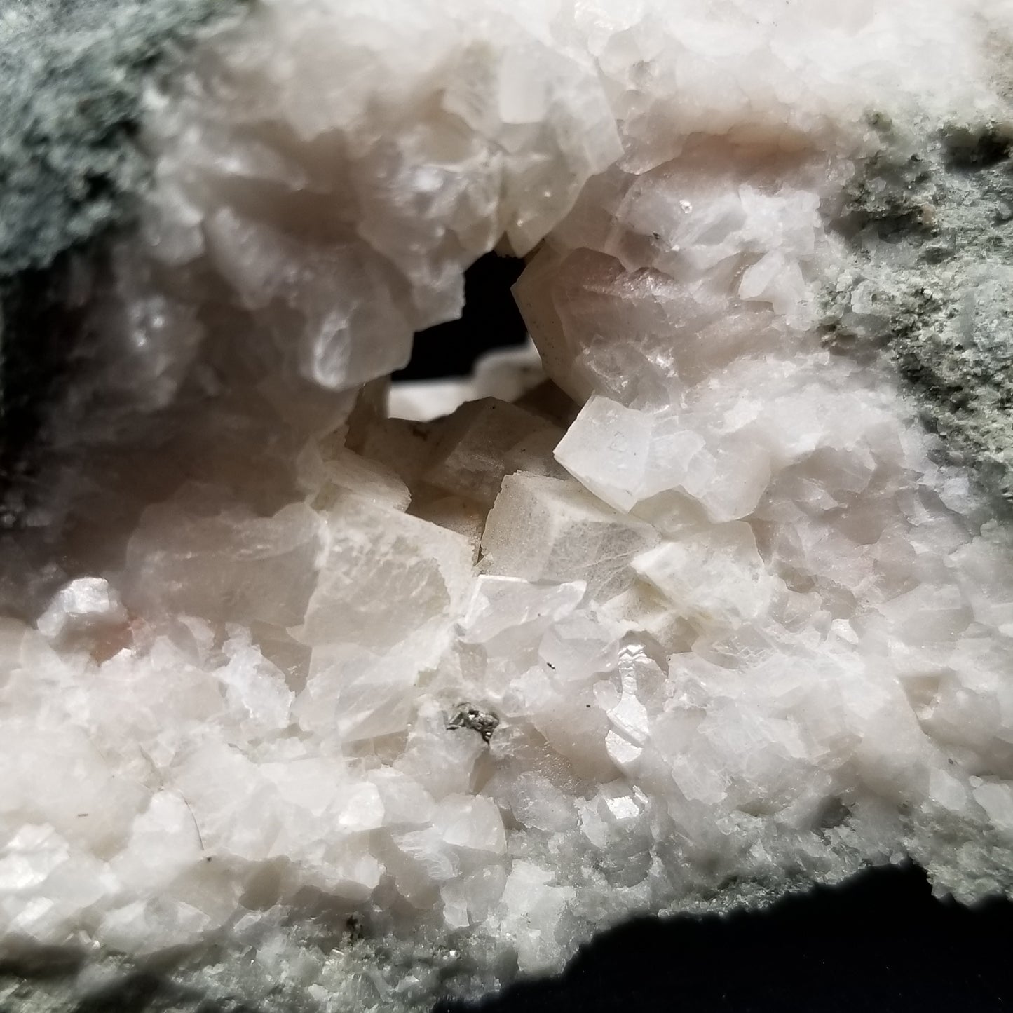 #11035 Chalcopyrite on clear Combined form Calcite on matrix