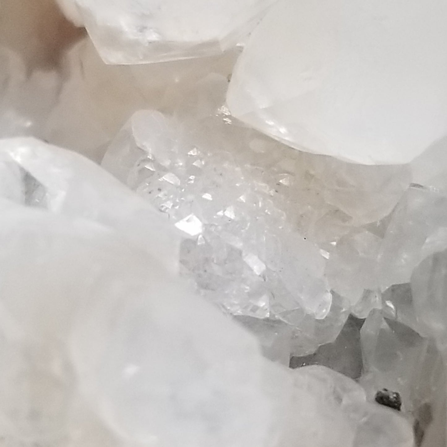 #11039 Clear Combined form with white Calcite slices