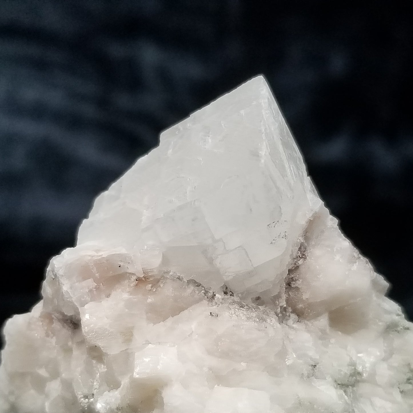 #11041 White Calcite block on matrix