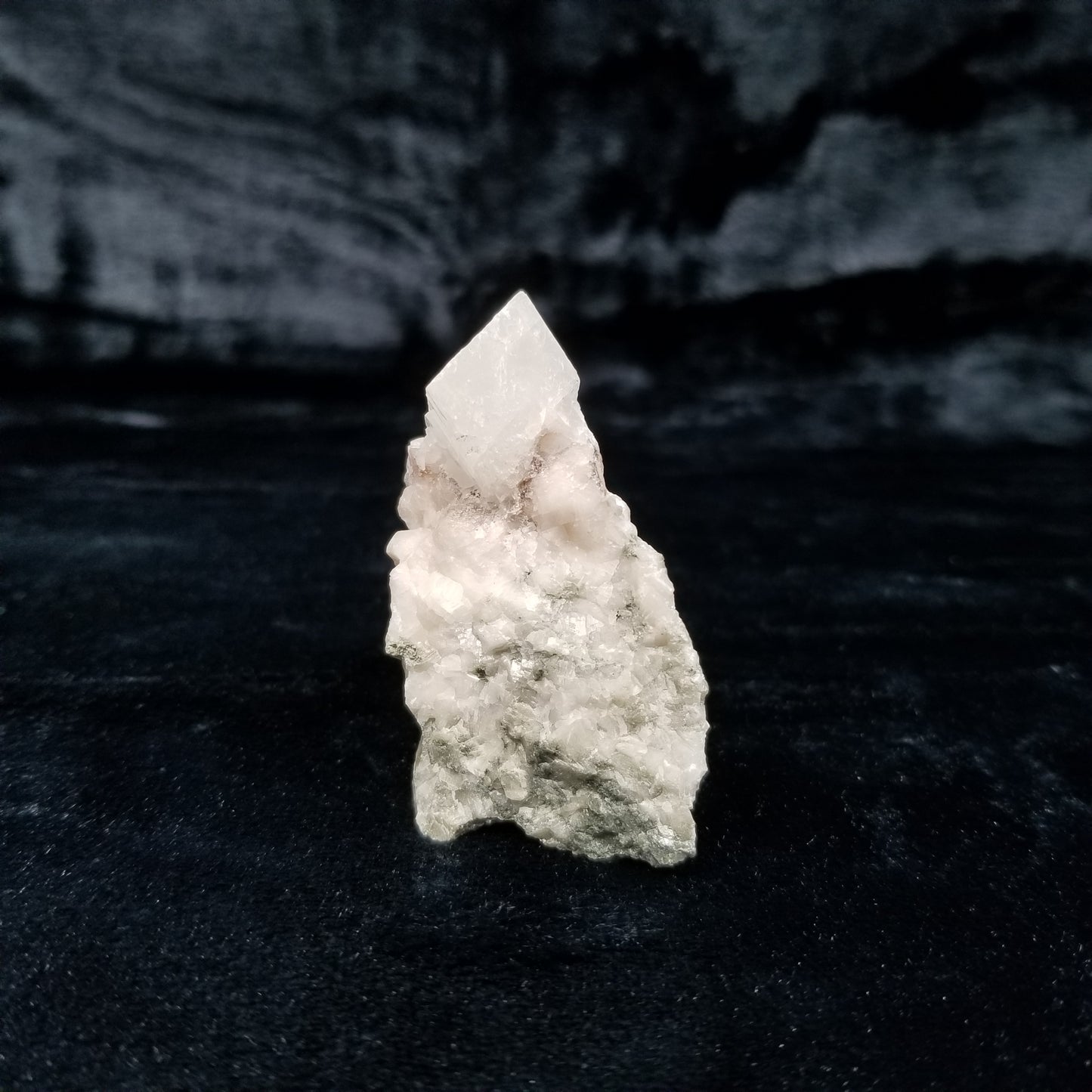 #11041 White Calcite block on matrix