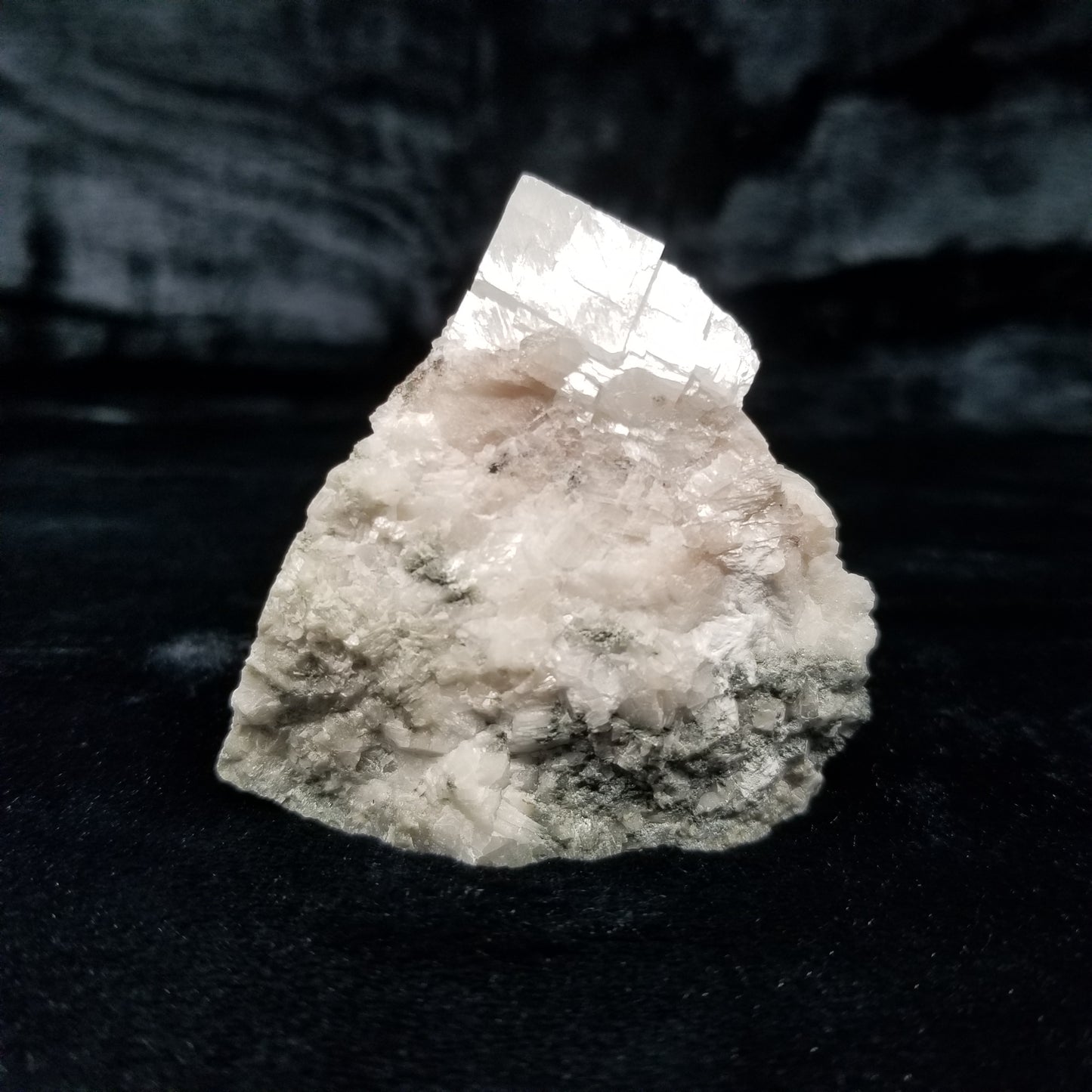 #11041 White Calcite block on matrix