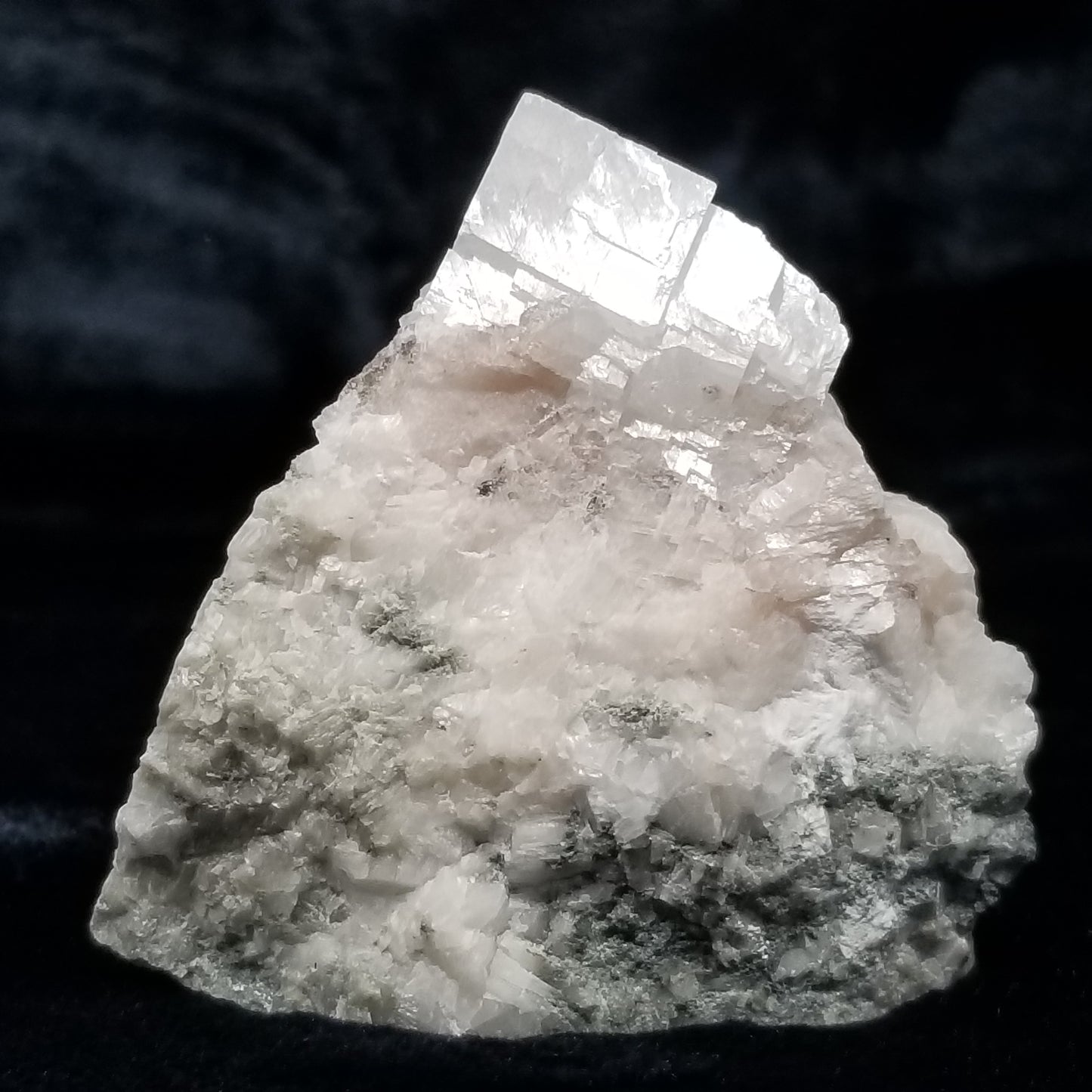 #11041 White Calcite block on matrix