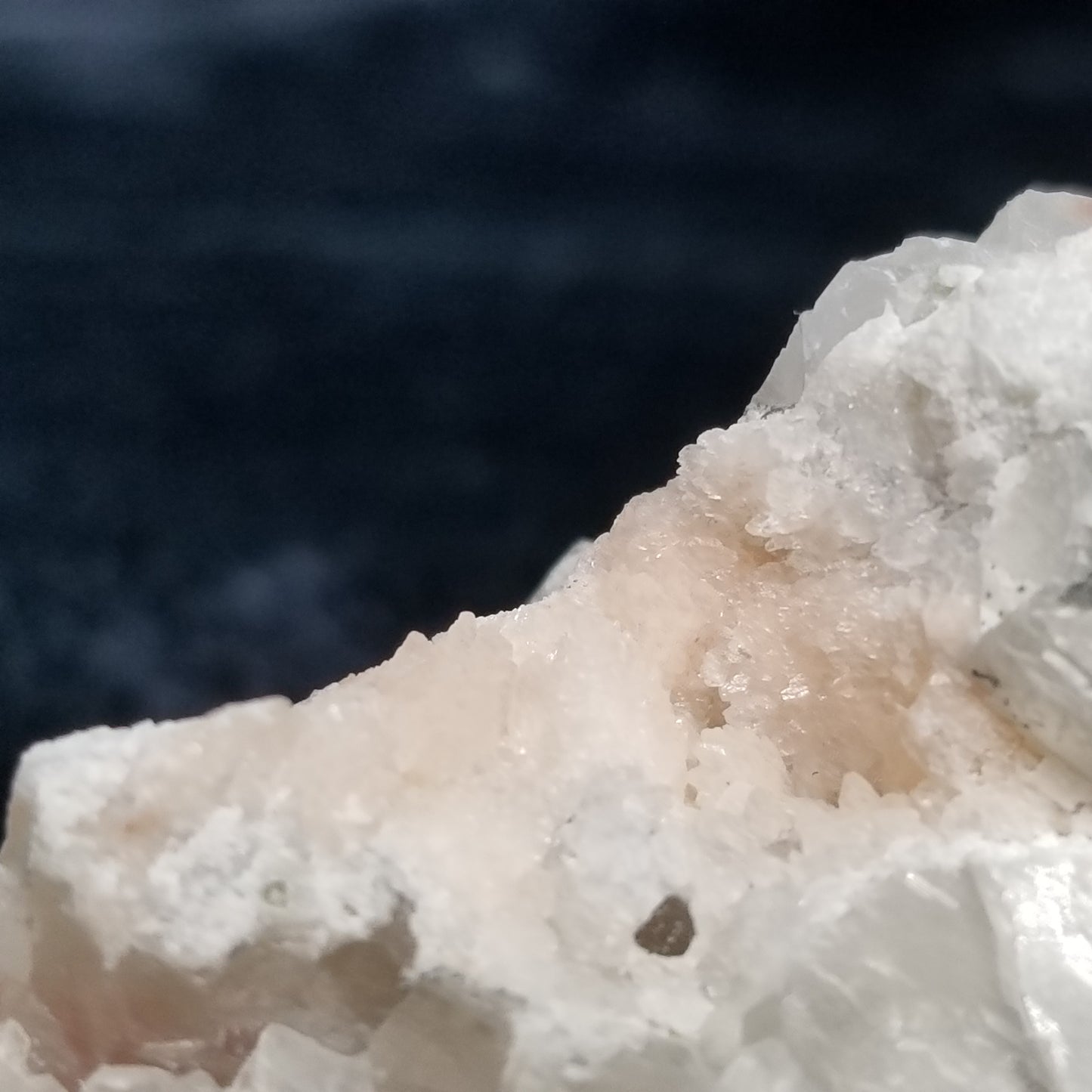 #11056 Special Calcite on white Calcite and Sedimentary matrix