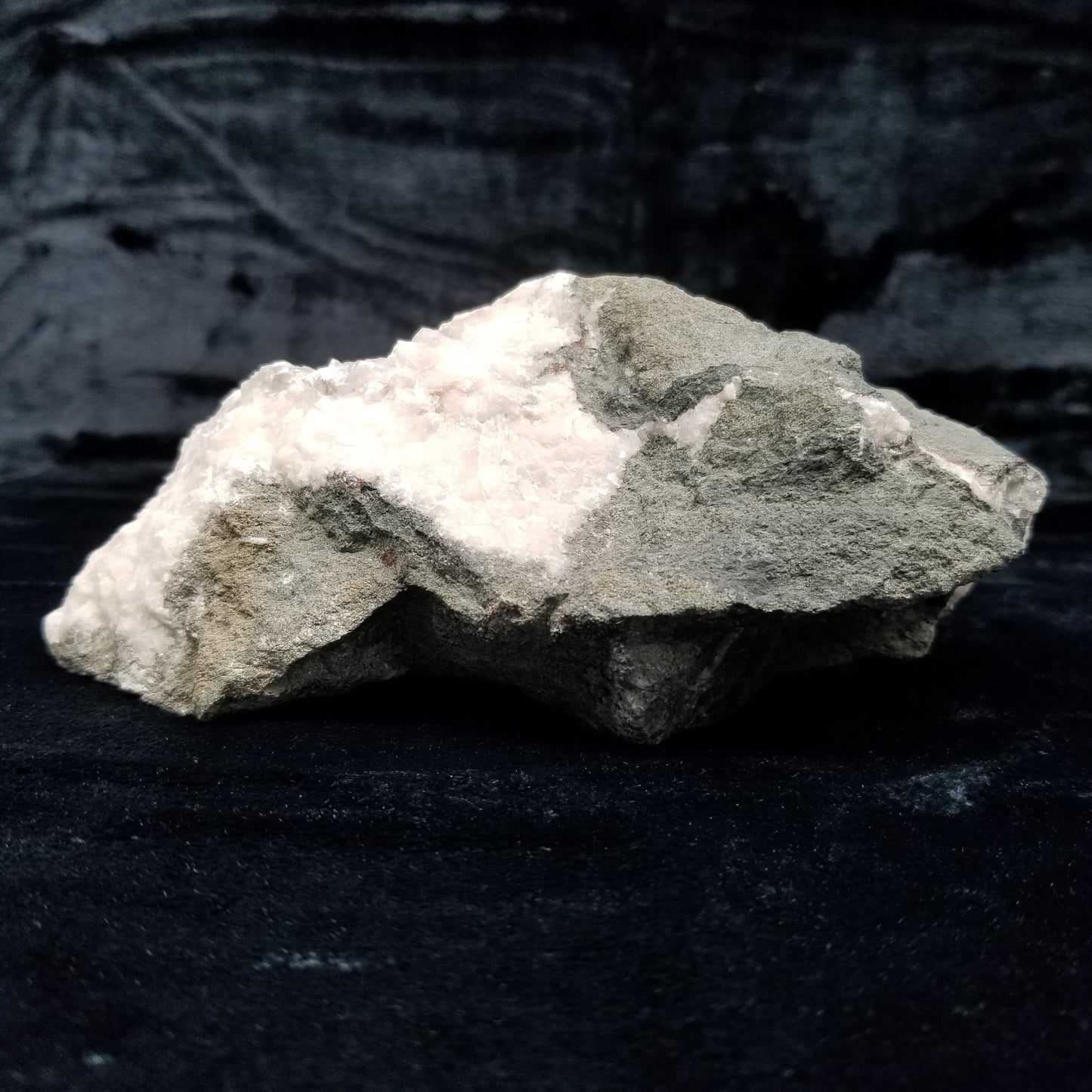 #11058 Chalcopyrite on clear and white Combined form Calcite