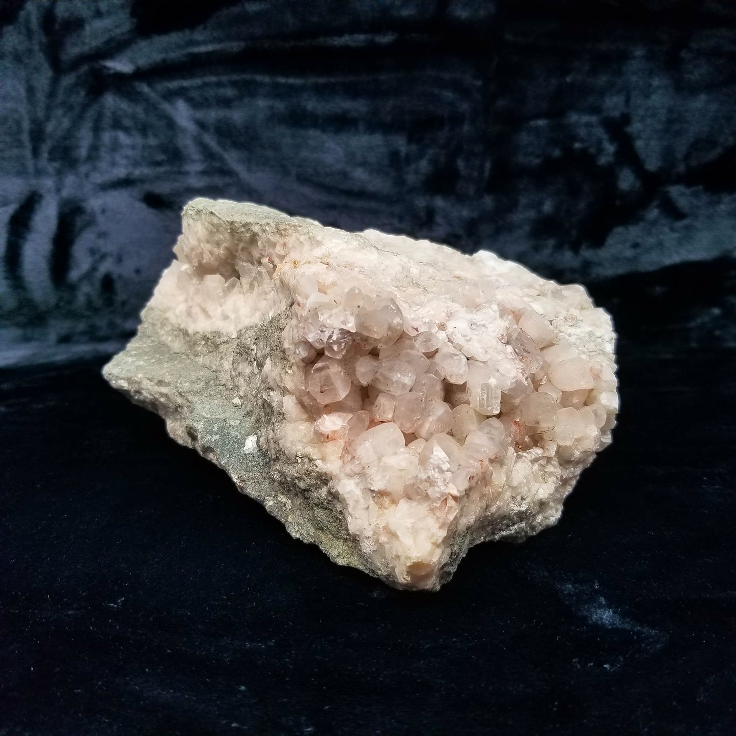 #11087 Hematite on clear Combined form Calcite with Hematite inclusions