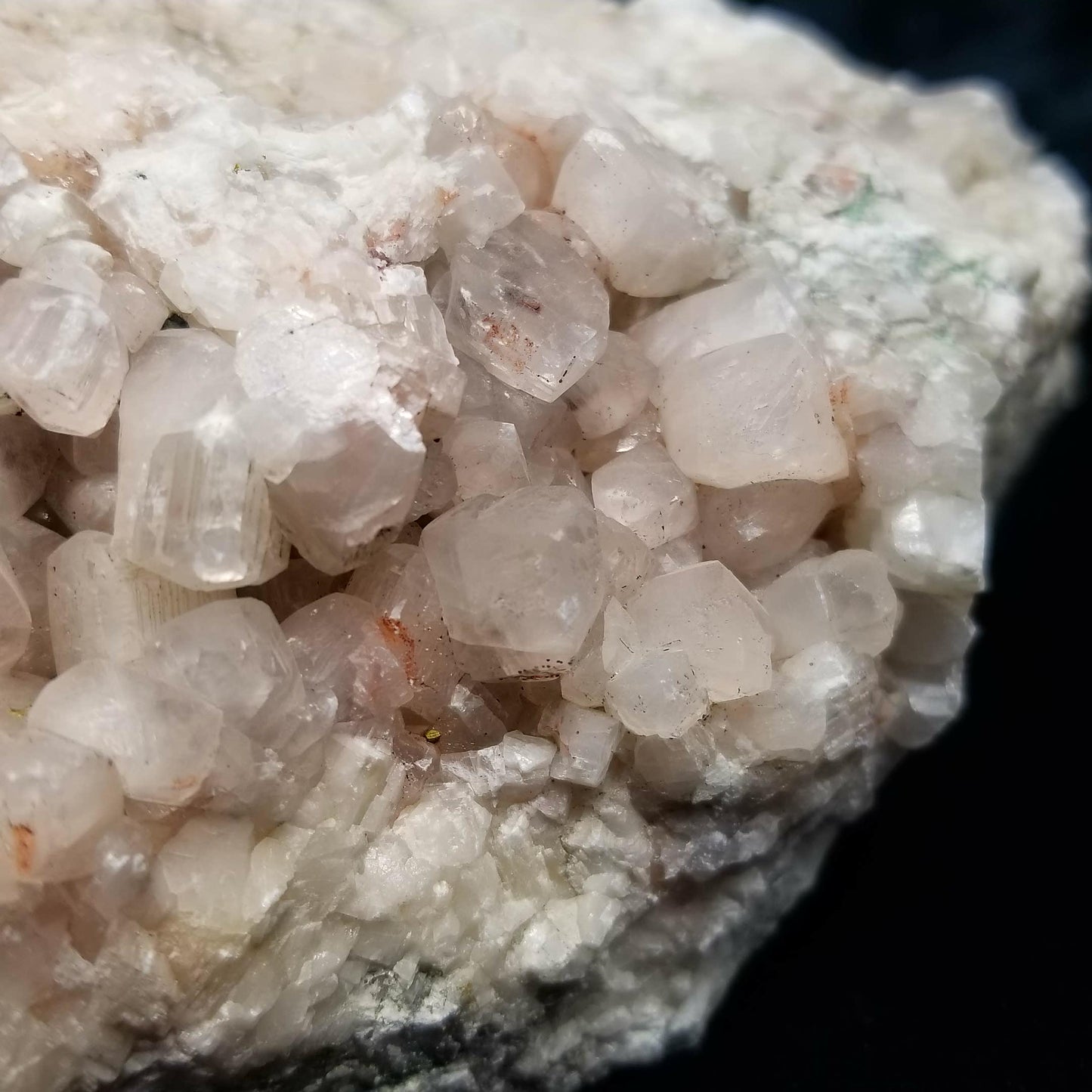 #11087 Hematite on clear Combined form Calcite with Hematite inclusions