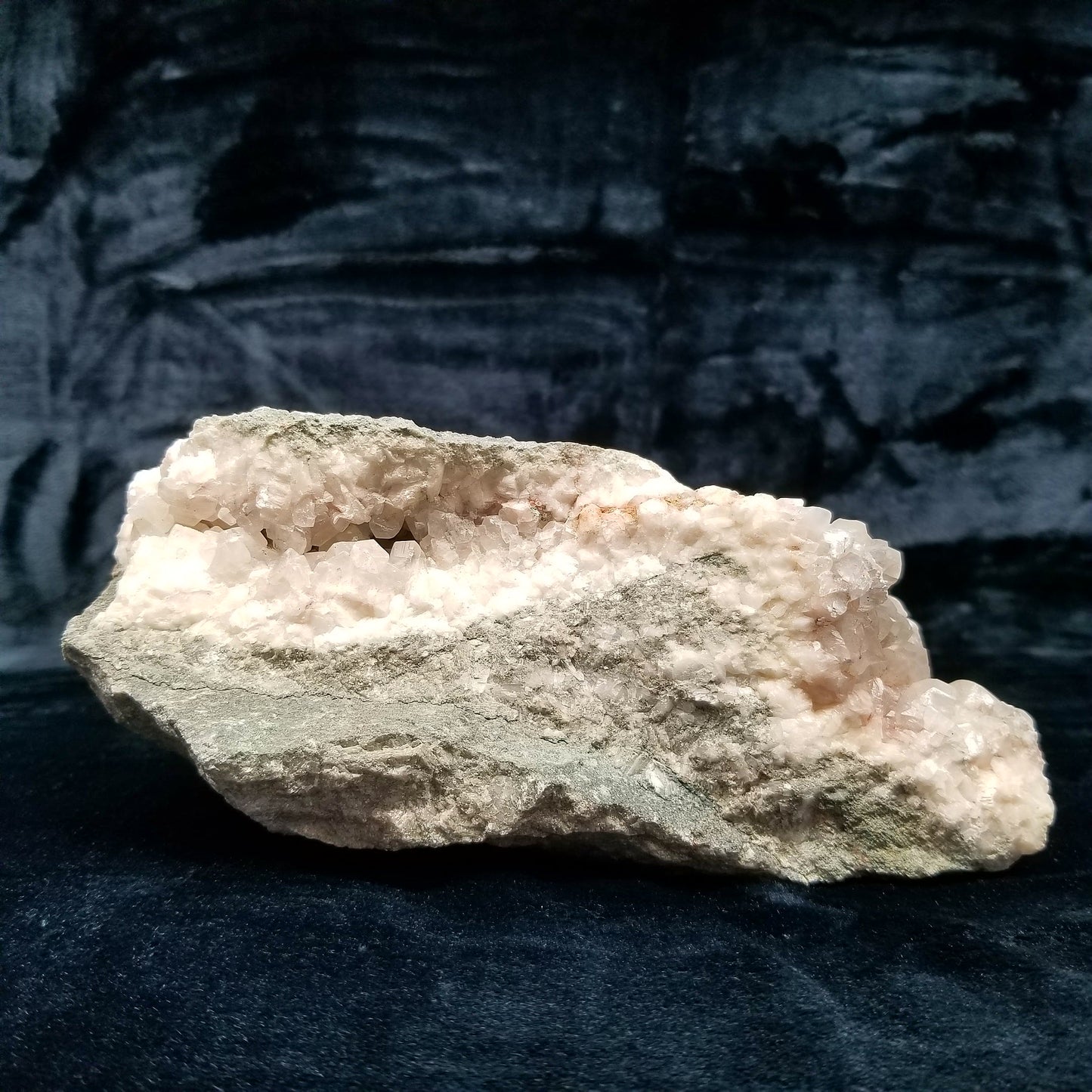 #11087 Hematite on clear Combined form Calcite with Hematite inclusions