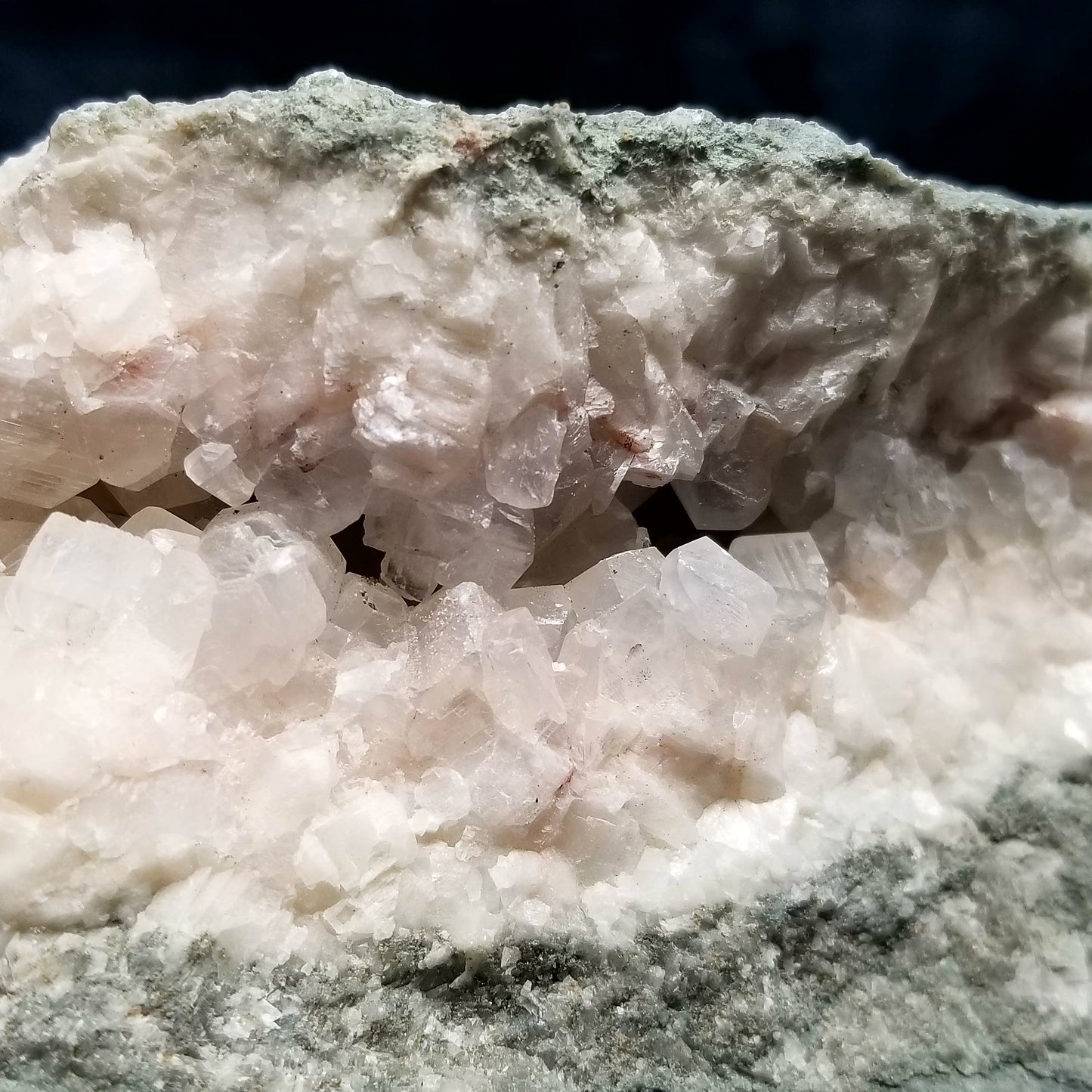 #11087 Hematite on clear Combined form Calcite with Hematite inclusions