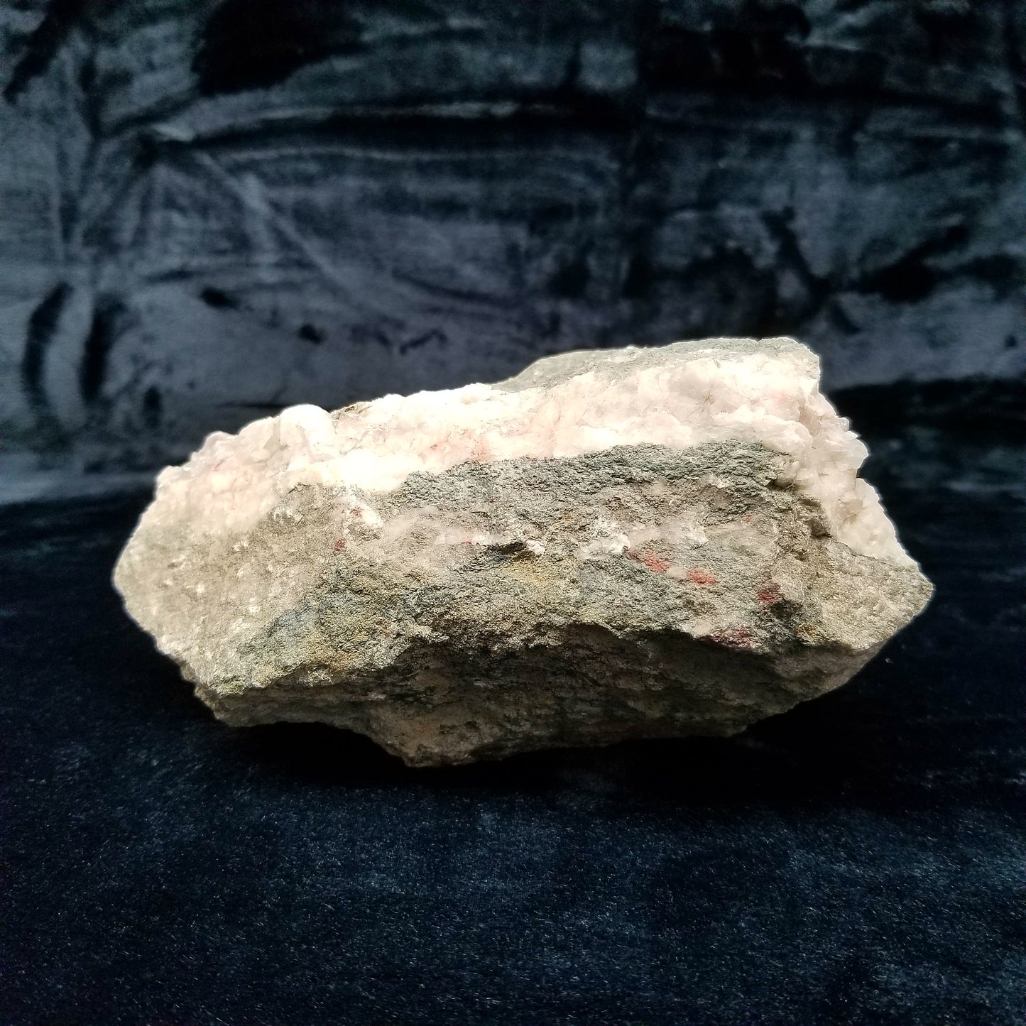 #11087 Hematite on clear Combined form Calcite with Hematite inclusions