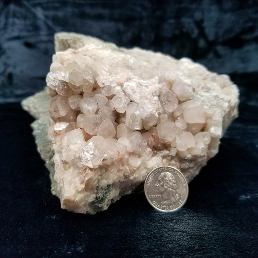 #11087 Hematite on clear Combined form Calcite with Hematite inclusions