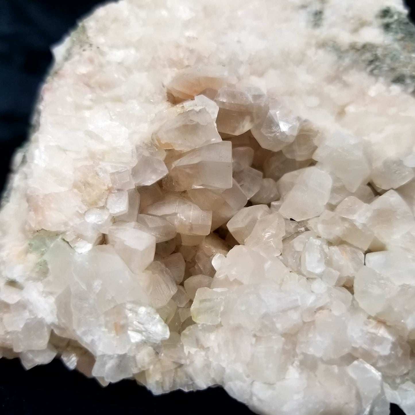 #11166 Hematite on clear Combined form Calcite with Hematite phantom inclusions