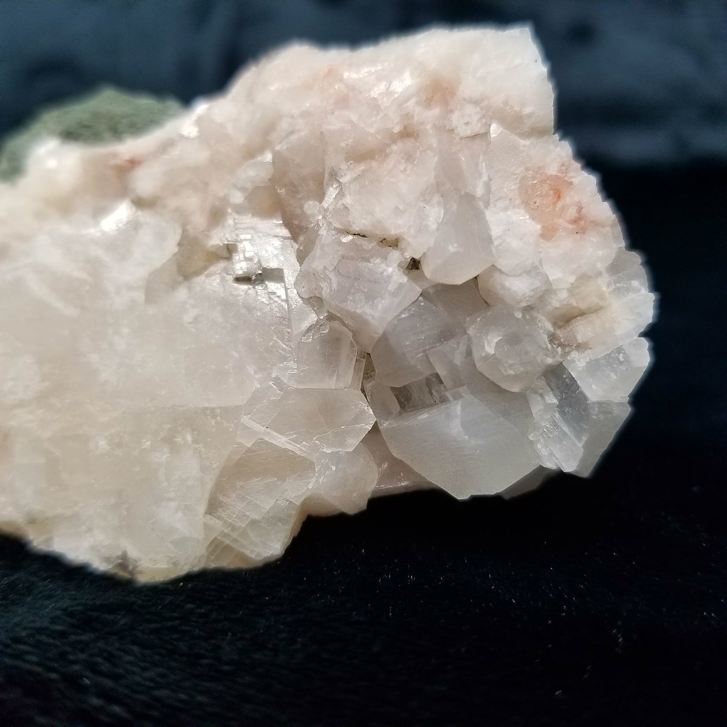 #11169 Chalcopyrite on clear Combined form Calcite with Hematite phantom inclusions