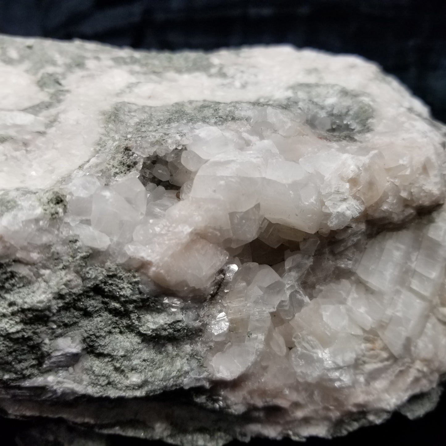 #11173 Clear Combined form Calcite with small Spirit Quartz formation
