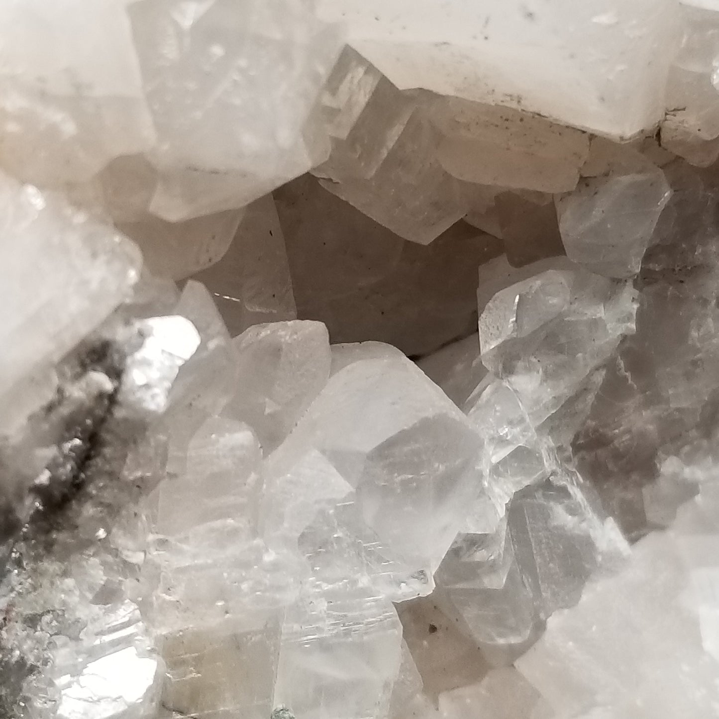 #11173 Clear Combined form Calcite with small Spirit Quartz formation