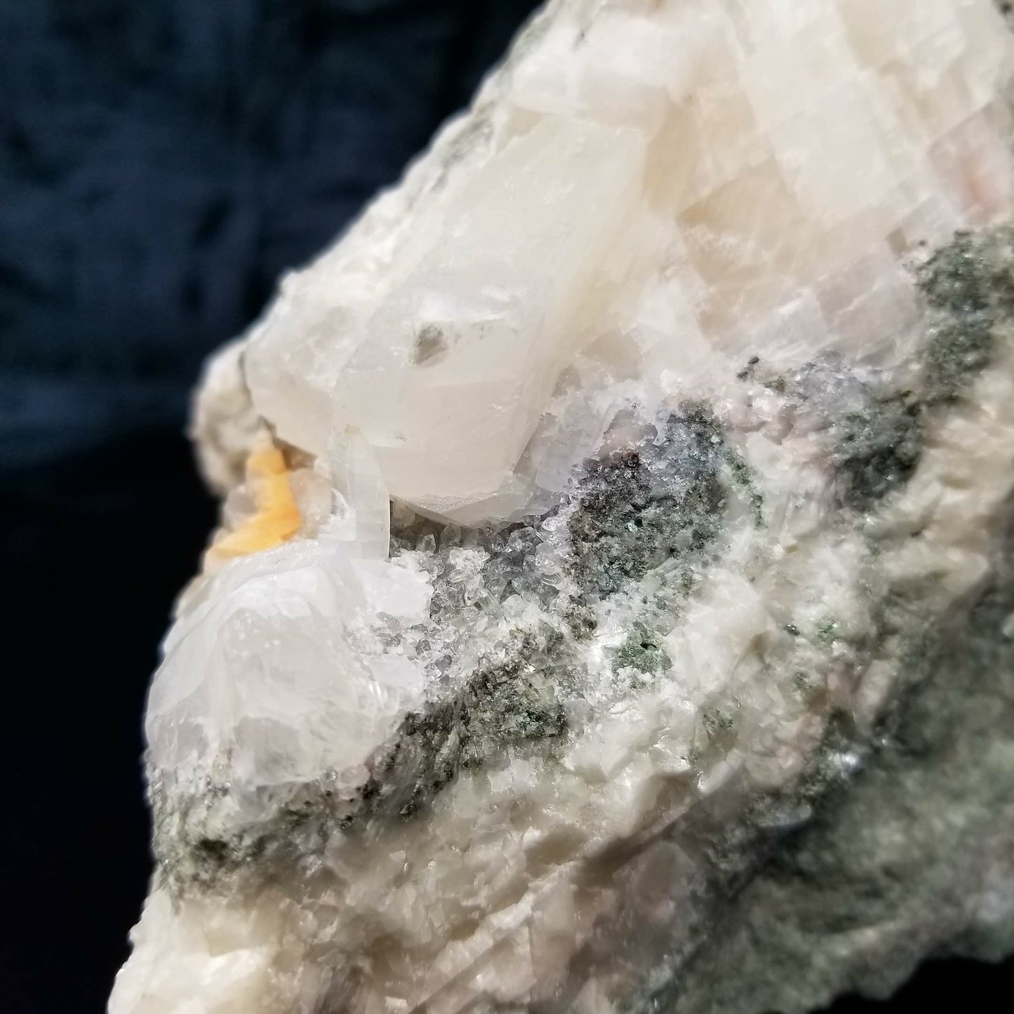 #11173 Clear Combined form Calcite with small Spirit Quartz formation
