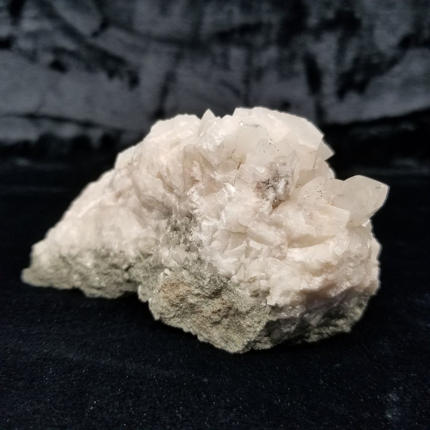 #11177 Hematite on clear Combined form Calcite with Hematite inclusions