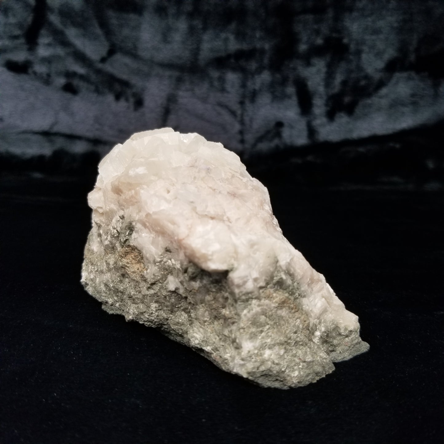 #11177 Hematite on clear Combined form Calcite with Hematite inclusions