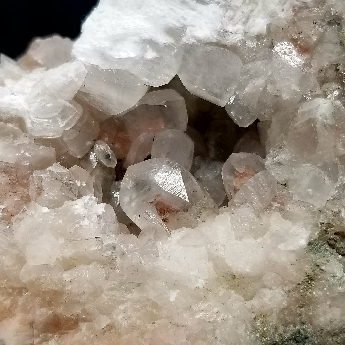 #11178 Super clear and clear Combined form Calcite with Hematite inclusions